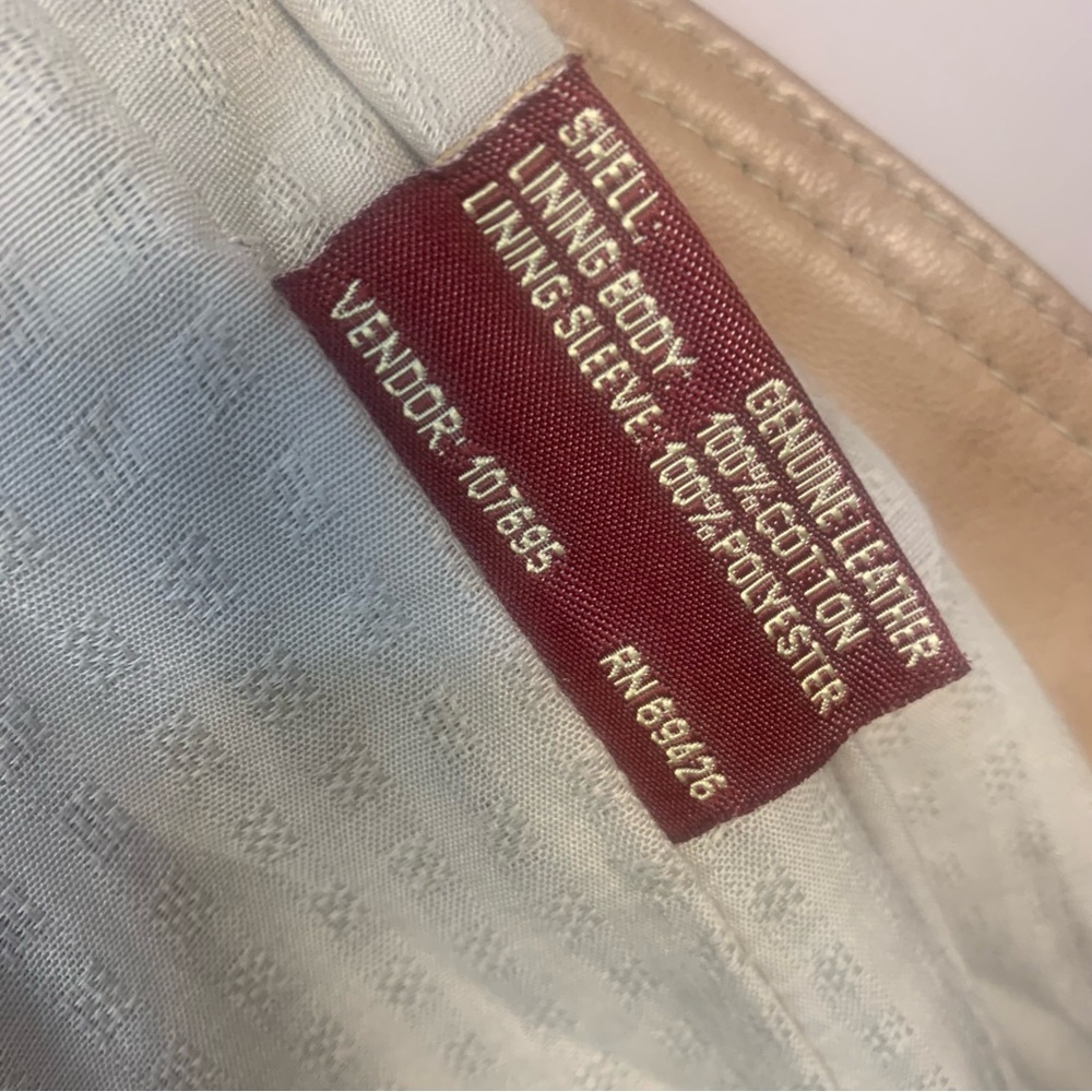 VTG Wilson’s Distressed Leather Jacket Tan Buttery Soft - Picture 5 of 16